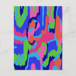 カラフル抽象芸術プリントのレトロ色 ポストカード
