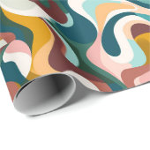カラフル抽象芸術ボ渦巻形のホ形状パターン ラッピングペーパー (ロールコーナー)