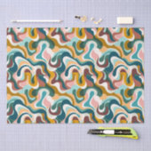 カラフル抽象芸術ボ渦巻形のホ形状パターン 薄葉紙 (クラフト)