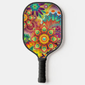 カラフル抽象芸術マサイケデリックダラ ピックルボールラケット (裏面)