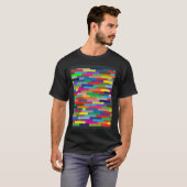 カラフル抽象芸術ミニブロックれんがデコモダンア Tシャツ (正面フル)