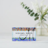 カラフル抽象芸術モザイクカスタムモノグラム#2 名刺 (スタンド正面)