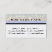 カラフル抽象芸術モザイクカスタムモノグラム#4 名刺 (裏面)