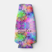 「カラフル抽象芸術モザイクステンドグラス」 ボトルクーラー (正面)