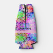 「カラフル抽象芸術モザイクステンドグラス」 ボトルクーラー (裏面)