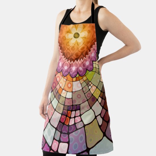 カラフル抽象芸術モザイクデザインエプロン エプロン (インサイチュ)