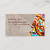 カラフル抽象芸術モザイク 名刺 (裏面)