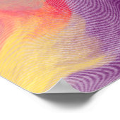 カラフル抽象芸術モダンデジタルアート大理石 ポスター (角)