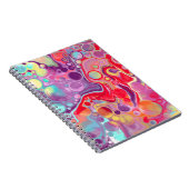 カラフル抽象芸術モダンデジタルアート ノートブック (右側)