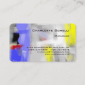 カラフル抽象芸術モダンミニマル上絹 名刺 (正面)