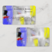 カラフル抽象芸術モダンミニマル上絹 名刺 (正面/裏面)