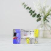 カラフル抽象芸術モダンミニマル上絹 名刺 (スタンド正面)