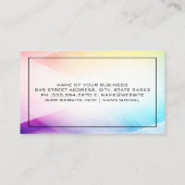 カラフル抽象芸術モダン背景 名刺 (裏面)