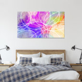 カラフル抽象芸術モダン芸術 キャンバスプリント (インサイチュ (寝室))