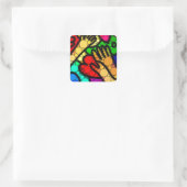 カラフル抽象芸術モダン芸術 スクエアシール (バッグ)