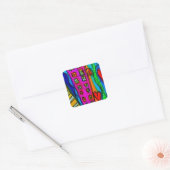カラフル抽象芸術モダン芸術 スクエアシール (封筒)