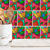 カラフル抽象芸術モダン芸術 タイル