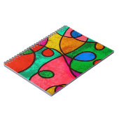 カラフル抽象芸術モダン芸術 ノートブック (左側)