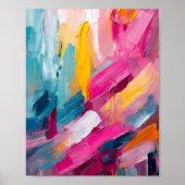 カラフル抽象芸術モダン芸術 ポスター (正面)