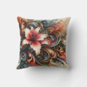 カラフル抽象芸術ユリ芸術的ー クッション (裏面)