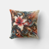 カラフル抽象芸術ユリ芸術的ー クッション (正面)