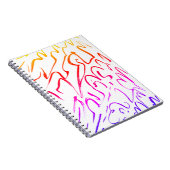 カラフル抽象芸術ラインアートノート ノートブック (右側)