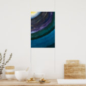 カラフル抽象芸術ラインアート ポスター (キッチン)