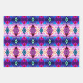 カラフル抽象芸術ラップ紙幾何学模様 ラッピングペーパーシート (正面3)