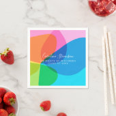 カラフル抽象芸術レインボーおもしろいカスタム卒業 スタンダードカクテルナプキン (インサイチュ)