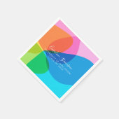 カラフル抽象芸術レインボーおもしろいカスタム卒業 スタンダードカクテルナプキン (角)