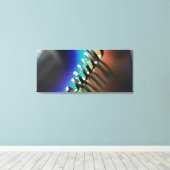 カラフル抽象芸術レインボースパイラルマクロ撮影 キャンバスプリント (インサイチュ (ウッドフロア))