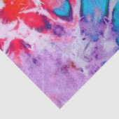 カラフル抽象芸術レインボー水色ろうけつ染め絞り染め 薄葉紙 (詳細)
