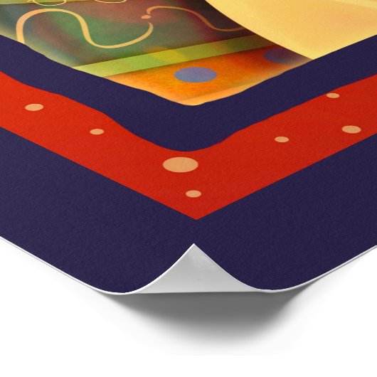 カラフル抽象芸術レインボーMake Things Here引用文 ポスター (角)