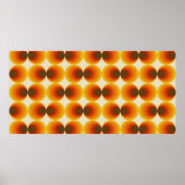 カラフル抽象芸術レトロな継ぎ目のない幾何学的パターン ポスター (正面)