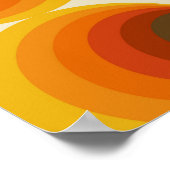 カラフル抽象芸術レトロな継ぎ目のない幾何学的パターン ポスター (角)