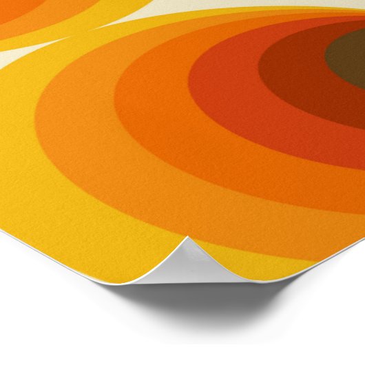 カラフル抽象芸術レトロな継ぎ目のない幾何学的パターン ポスター (角)