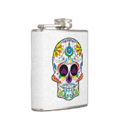 カラフル抽象芸術レトロフローラ糖スカル フラスク (右)