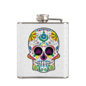 カラフル抽象芸術レトロフローラ糖スカル フラスク (裏面)