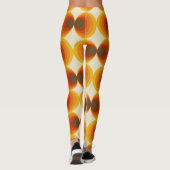 カラフル抽象芸術レトロ幾何学模様 レギンス (裏面)