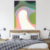カラフル抽象芸術ワープ208 キャンバスプリント (インサイチュ (寝室))