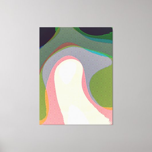 カラフル抽象芸術ワープ208 キャンバスプリント (正面)