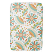 カラフル抽象芸術ヴィンテージデザイン（花） バスマット (正面縦)