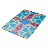 カラフル抽象芸術万華鏡のように千変万化するパターン絞り染めパターン バスマット (アングル)