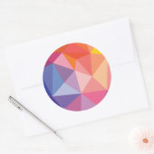 カラフル抽象芸術三角形パターン ラウンドシール (封筒)