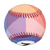カラフル抽象芸術三角形パターン 野球ボール (裏面)