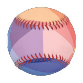 カラフル抽象芸術三角形パターン 野球ボール (正面)