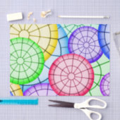 カラフル抽象芸術円パターン 薄葉紙 (クラフト)