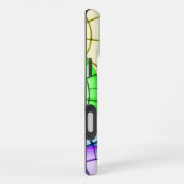 カラフル抽象芸術円パターン iPhoneケース (右側面)