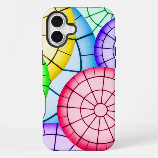 カラフル抽象芸術円パターン iPhoneケース (裏面)