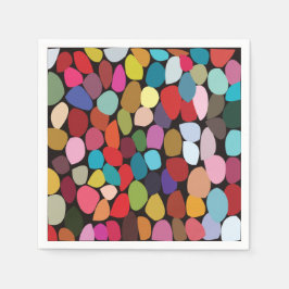 カラフル抽象芸術円パーティー スタンダードカクテルナプキン